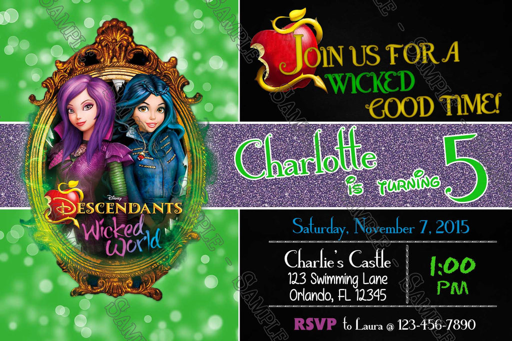 Descendants Birthday Party Invitations 8