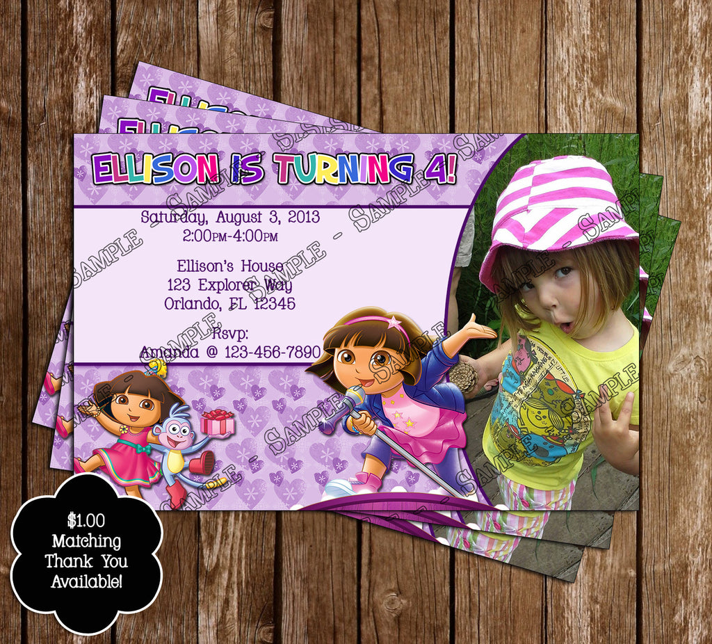 dora the explorer invitations