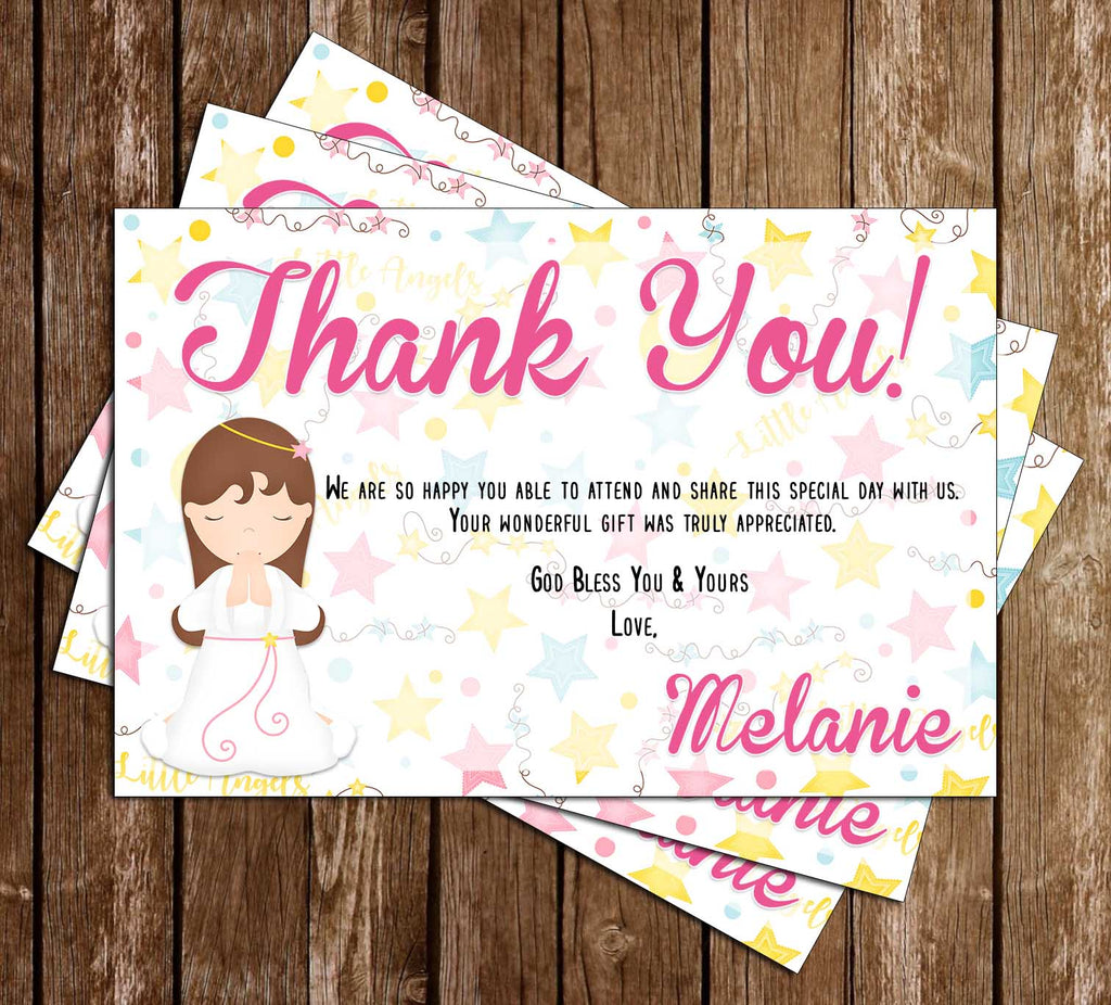 Novel Concept Designs - Holy First Communion - Little Girl - Thank You Card
