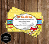 Dr Seuss - One Fish - Two Fish - New Fish - Baby Shower - Words of Wisdom Card