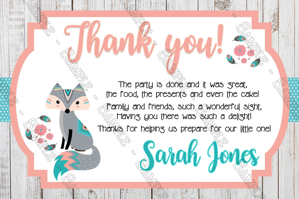Thank U Notes For Baby Shower / Custom Baby Shower Thank