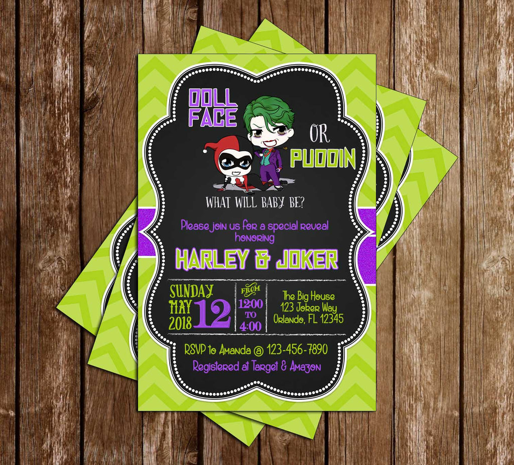 Novel Concept Designs - Harley Quinn or Joker - Gender Reveal - Baby ...