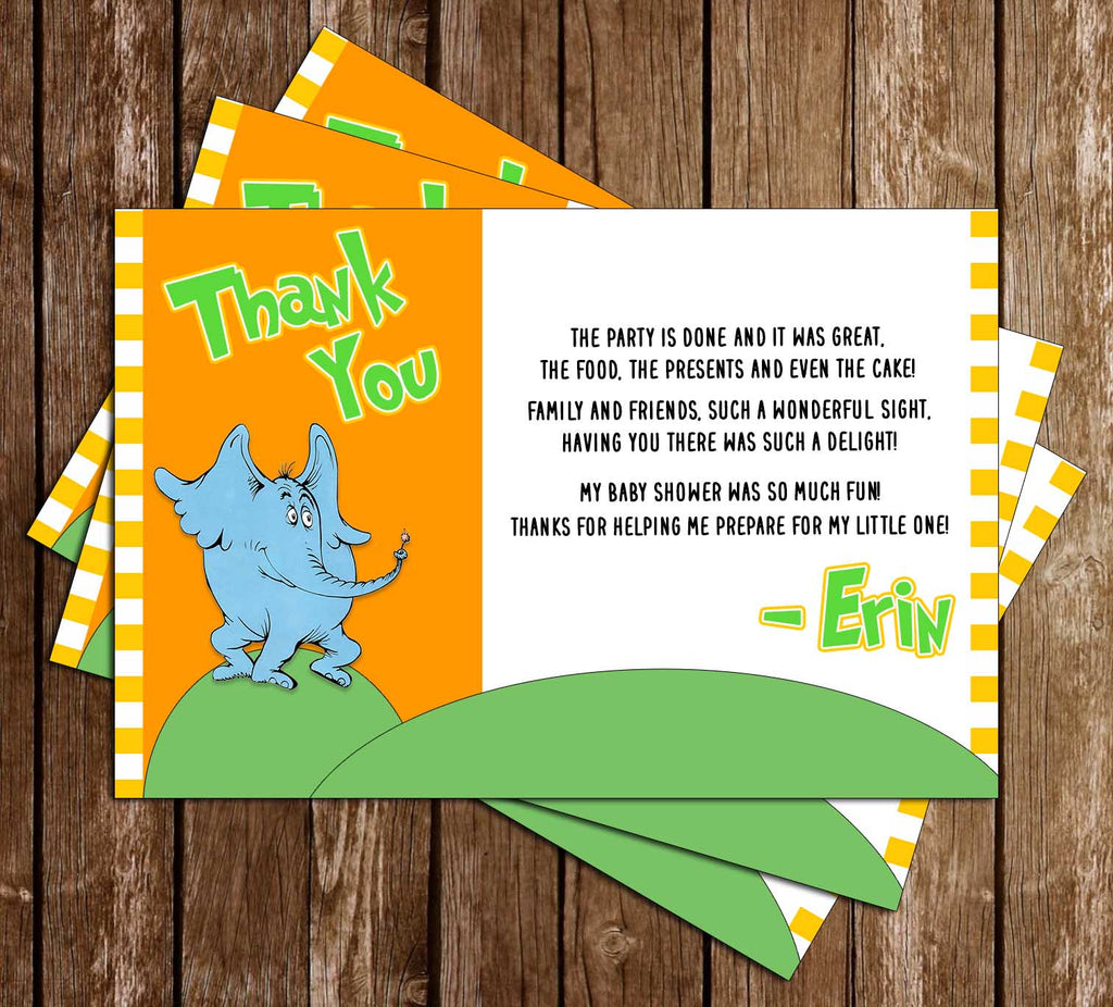 Novel Concept Designs Horton Hears A Who Dr Seuss Baby Shower Invitation