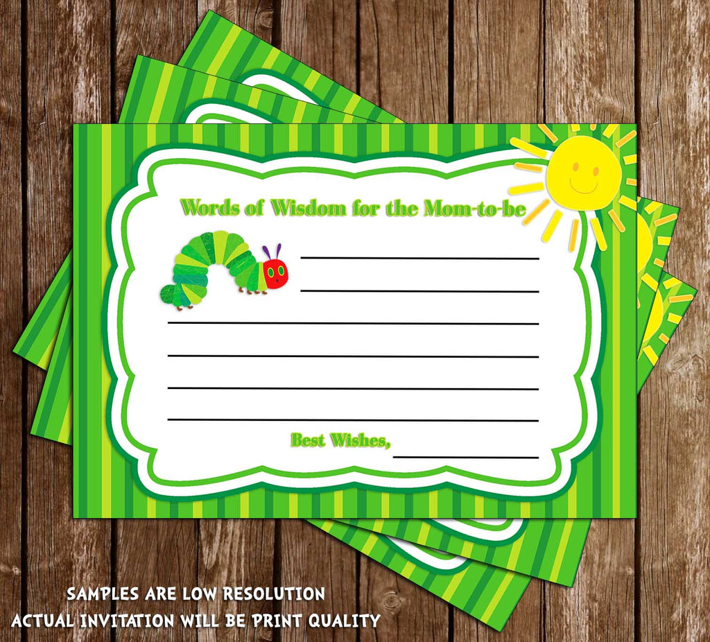 hungry caterpillar baby shower invitations