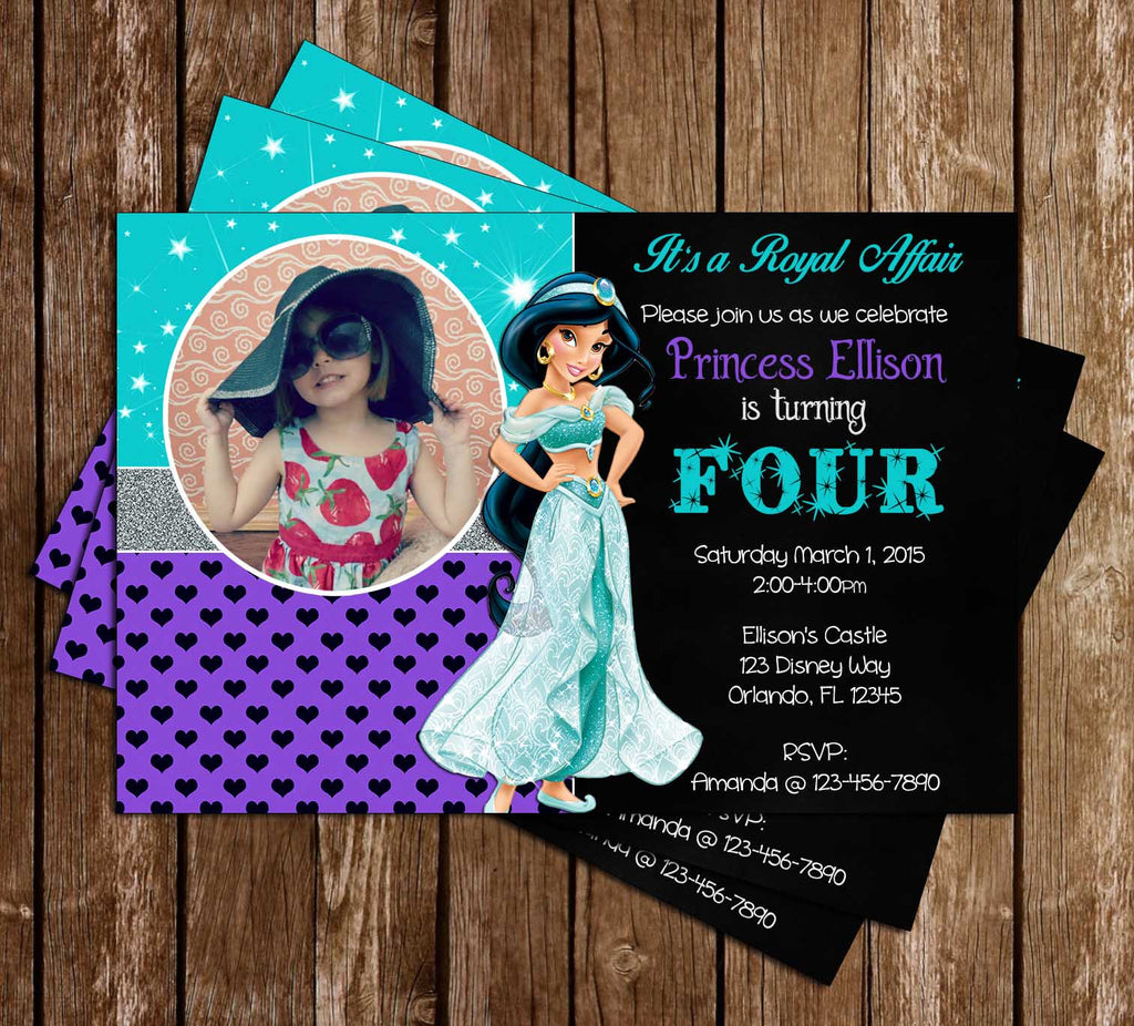 Download Novel Concept Designs Disney Princess Jasmine Aladdin Movie Birthday Invitation