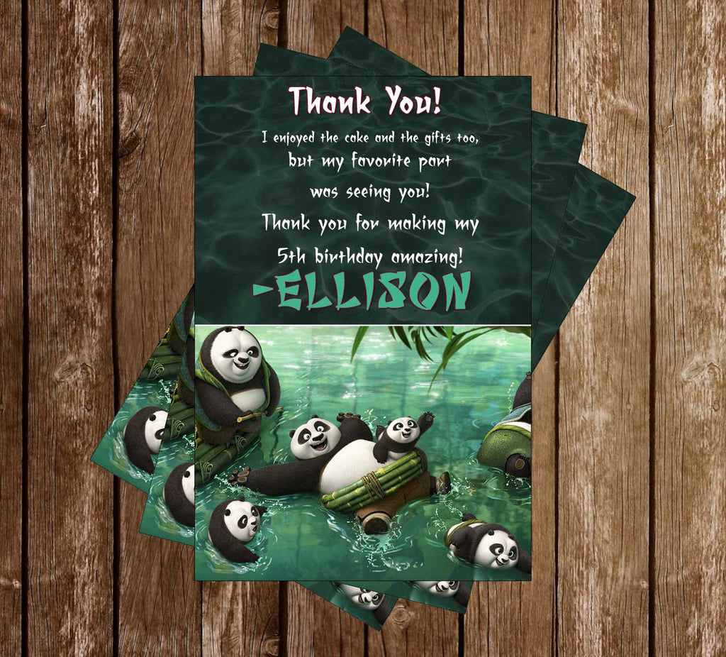 Novel Concept Designs - Kung Fu Panda 3 Movie Bowing Thank You Card