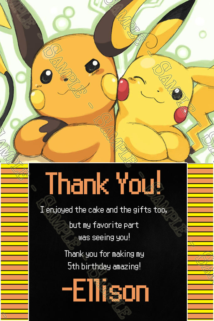 Free Pokemon Thank You Printables