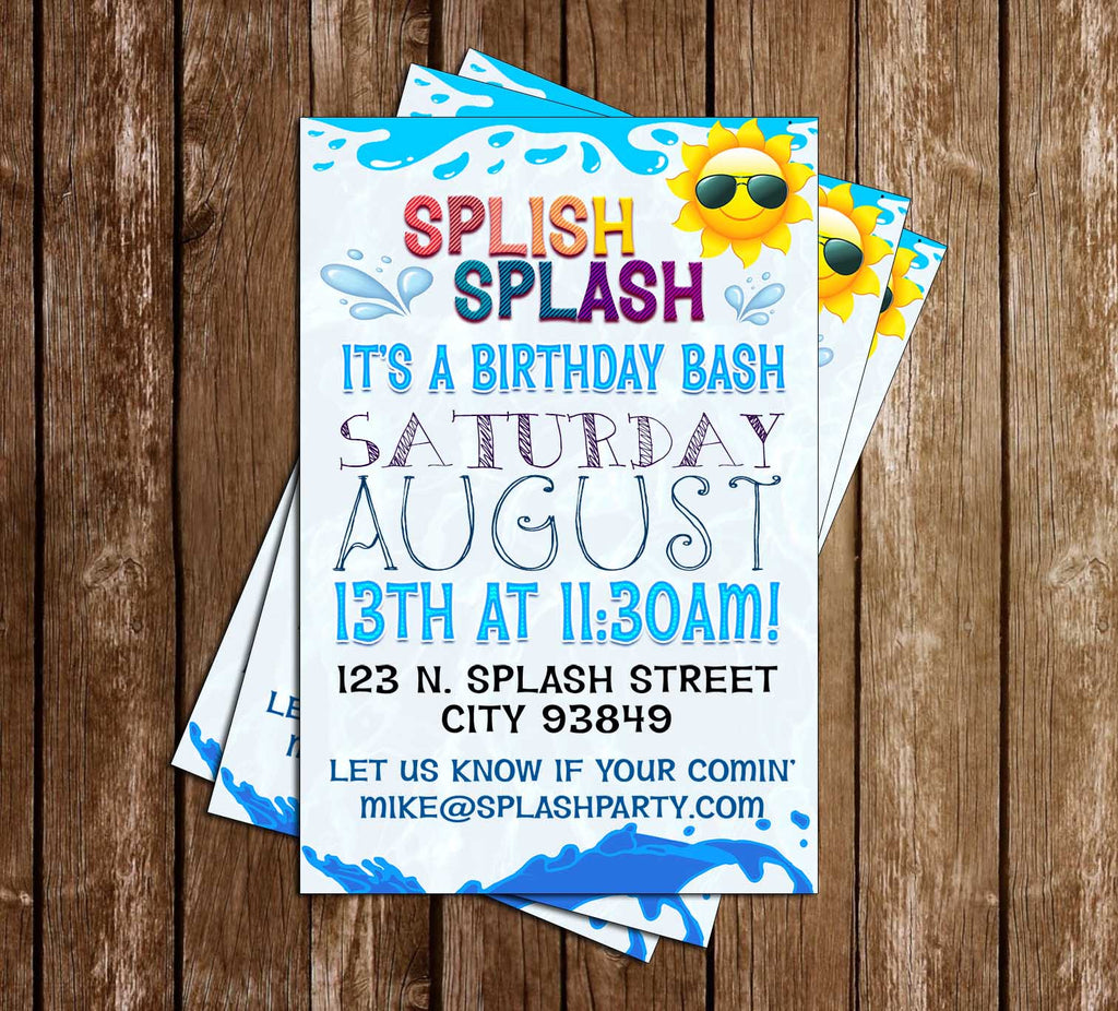 Novel Concept Designs - Splish Splash - Swimming - Birthday Party