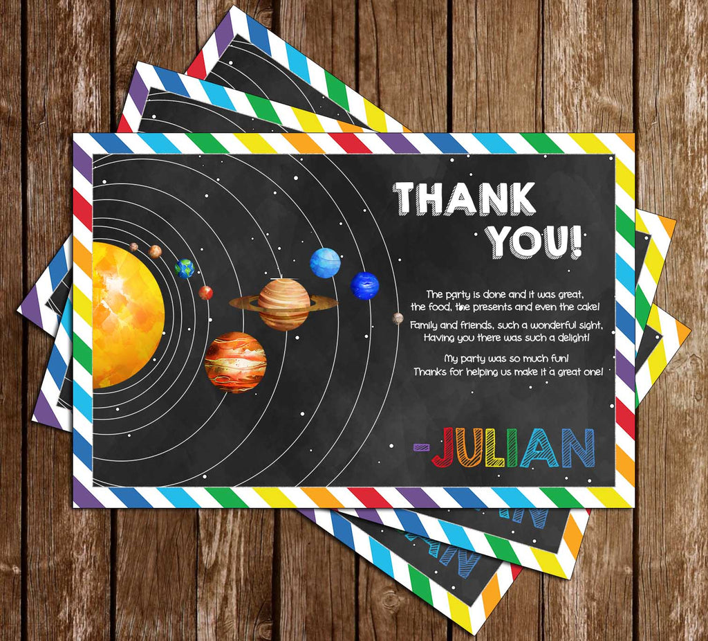 Novel Concept Designs - Solar System - Space - Birthday Party - Invitation