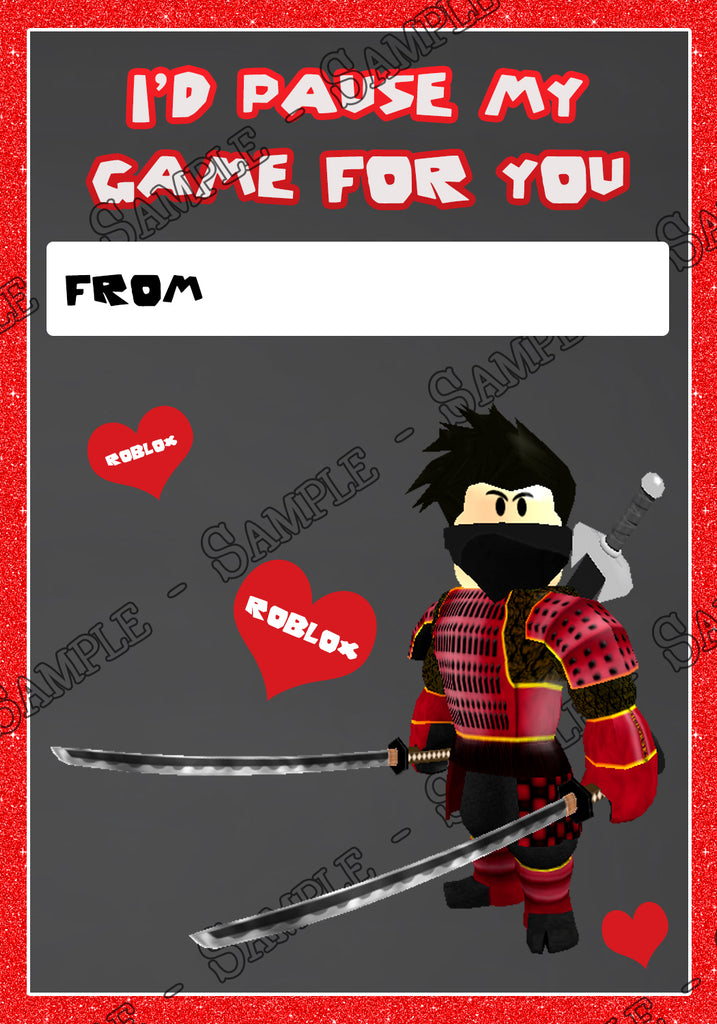 Novel Concept Designs Roblox Video Game Valentine S Day Cards - hockey roblox