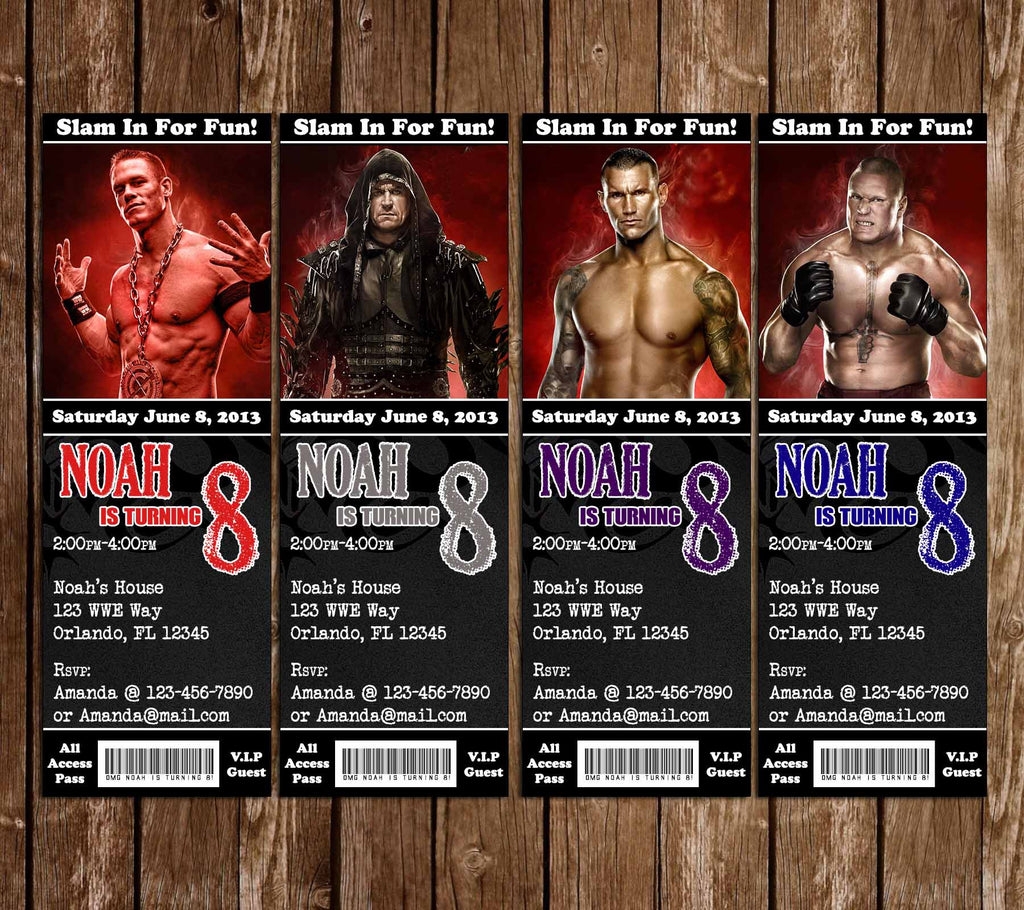 Printable Wwe Ticket Template