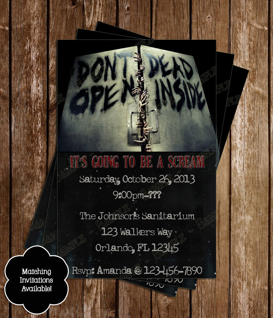 Walking Dead Birthday Invitations - Ivoiregion