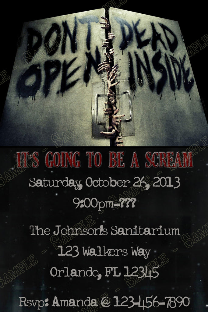 Walking Dead Party Invitations 4