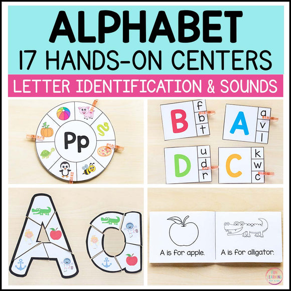 Alphabet Letter Recognition and Letter Identification Centers – Fun ...