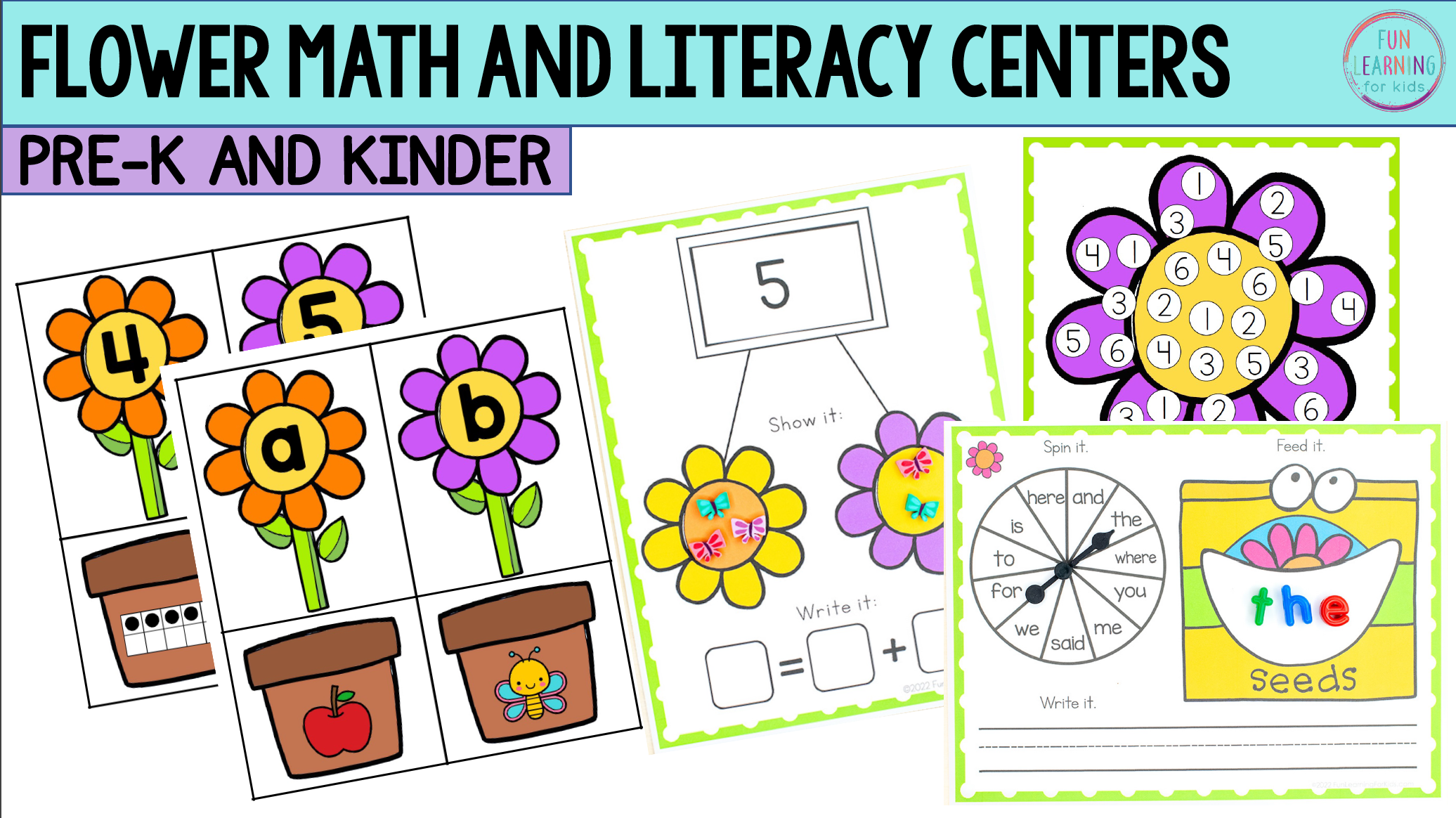 literacy and numeracy clipart flower