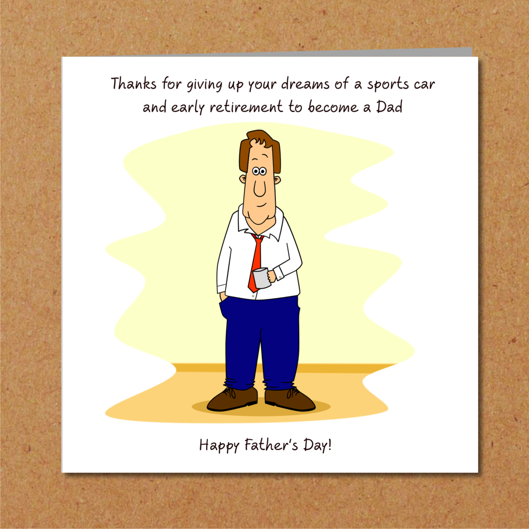 Funny Fishing Father's Day Card - Fisherman Catching Fish - funny