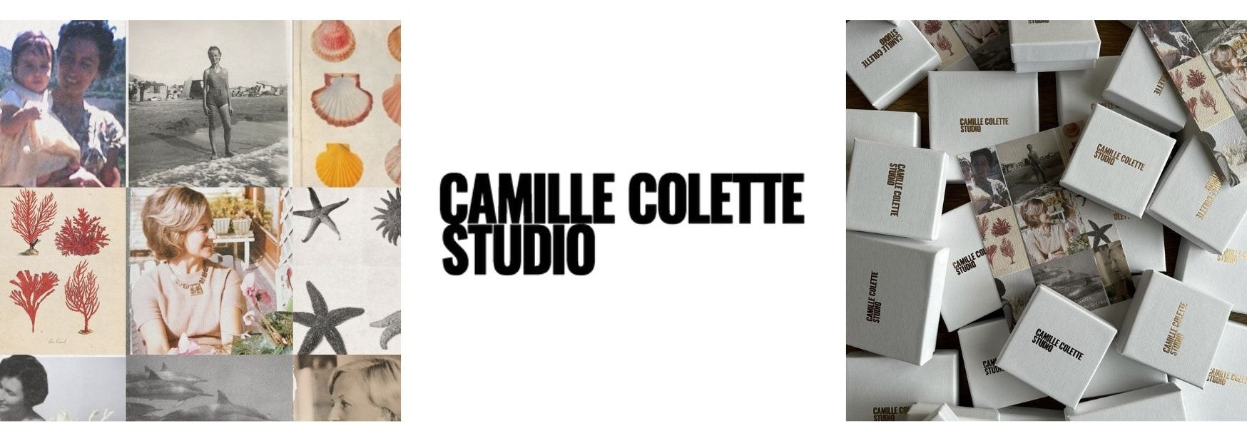 3 images illustrant le branding de Camille Colette Studio