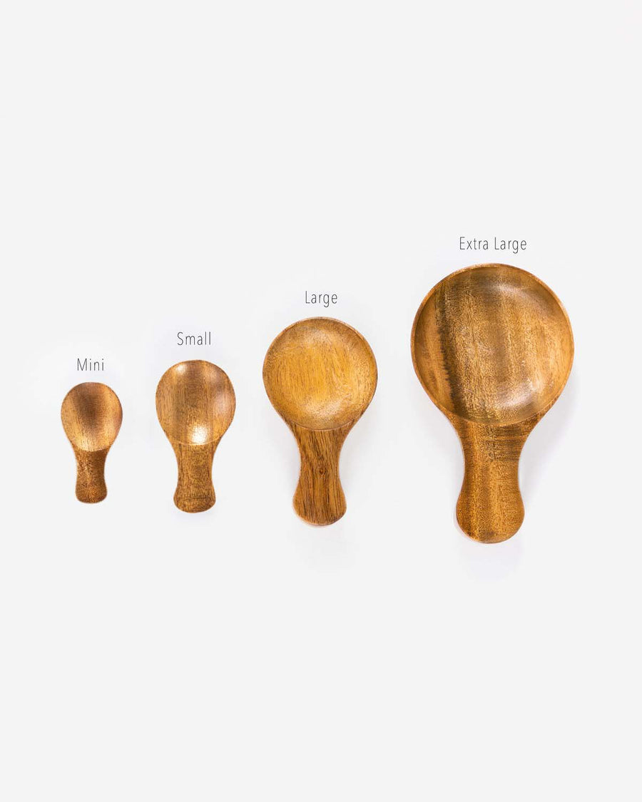 Small Acacia Wood Scoops (Single or Set of 4)