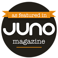as featured in Juno badge
