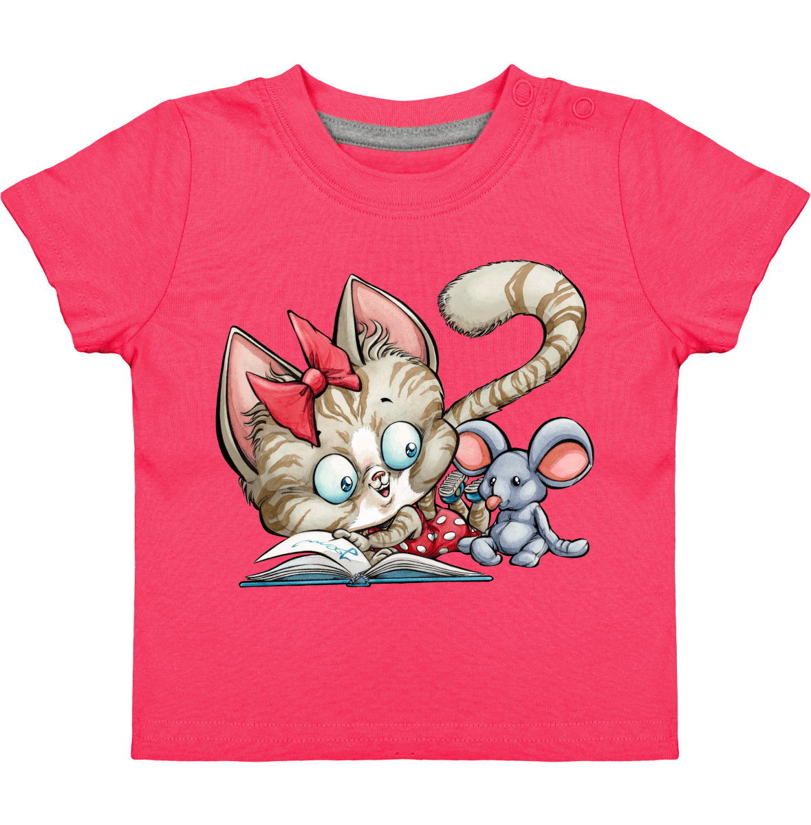 Jeem Creations T Shirt Bebe Petit Chaton A Manches Courtes Et Pressions