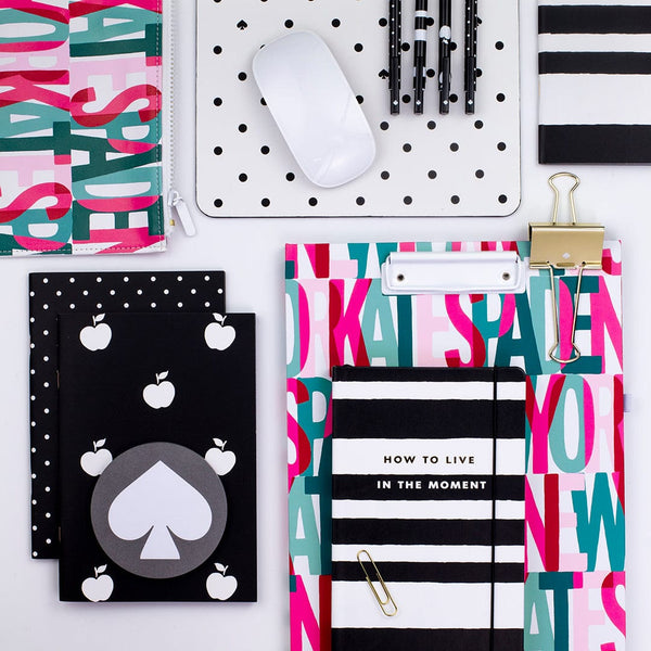 Kate Spade New York Click Pen Set, Black & White Stripe/Dot - Outliving