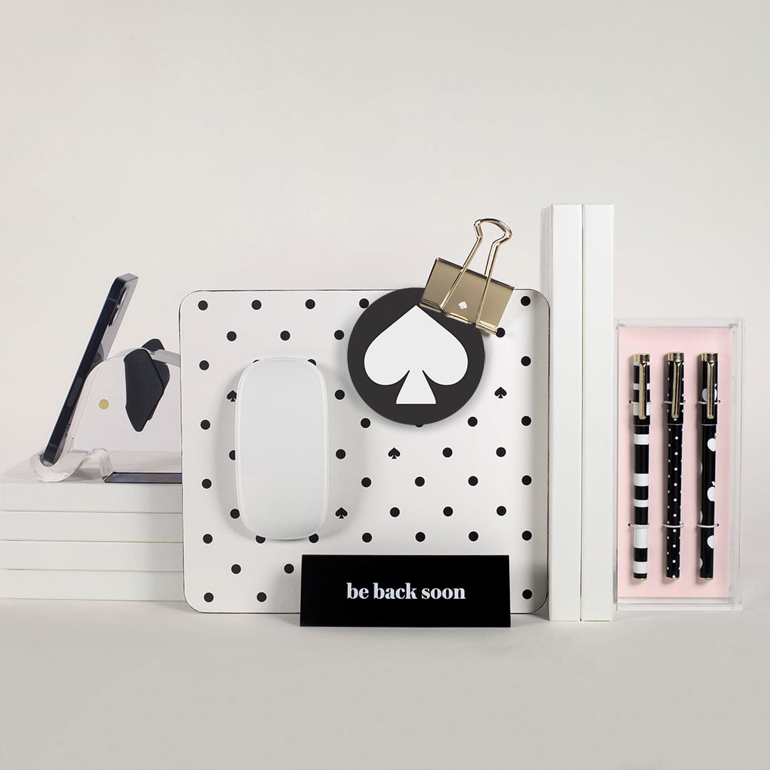 Kate Spade New York Desk Gift Set, Black & White Dot - Outliving