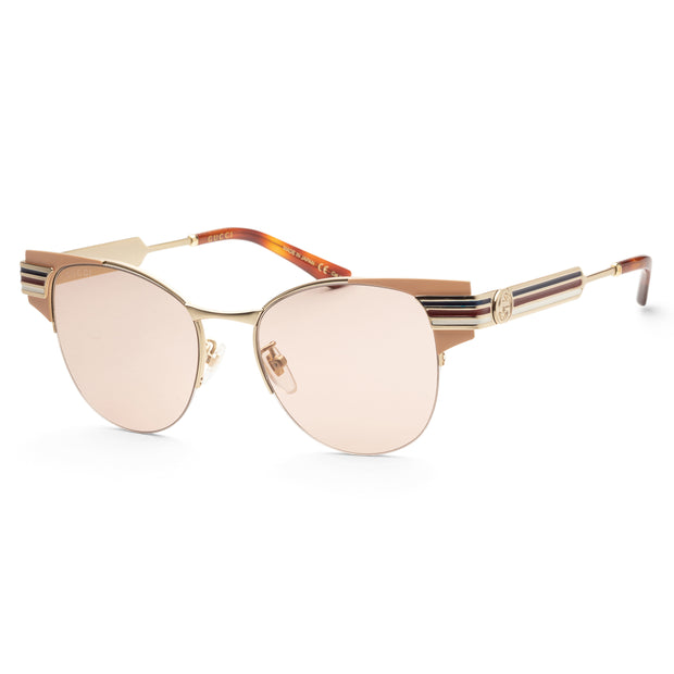 Gucci Women's GG0521S-30007652005 Novelty 52mm Pink Gold Sunglasses –  Bluefly
