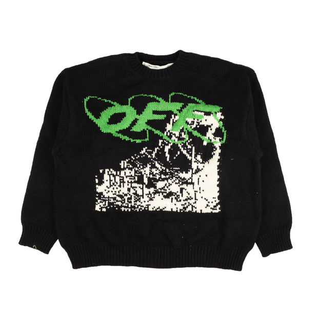 C/O VIRGIL ABLOH Black Ruined Sweater – Bluefly
