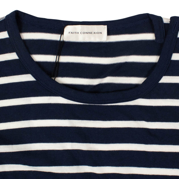 FAITH CONNEXION Blue White Stripe Sailor Long Sleeve T-Shirt