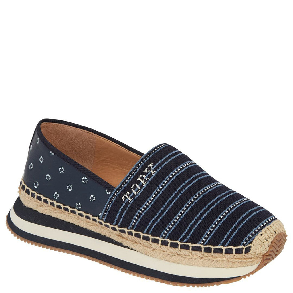 Tory Burch Women's Daisy Black Shibori Strip Logo Espadrille Platform –  Bluefly