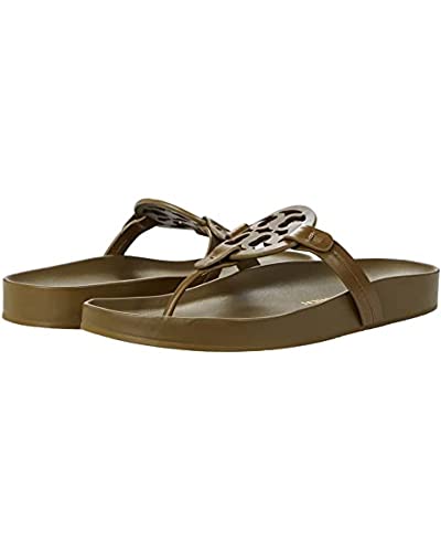 Tory Burch Miller Cloud Sandals Olive Green Leather – Bluefly