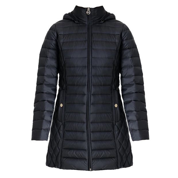 Michael Michael Kors Women's Black Hooded Down Packable Jacket Coat wi –  Bluefly