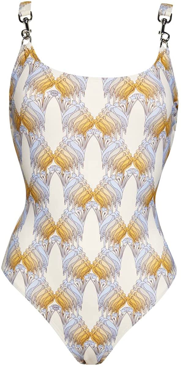 Tory Burch Women's Printed Clip Tank Suit, Sand Deco Crane Geo – Bluefly