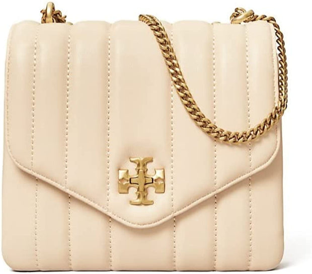 Tory Burch Women's Kira Quilted Ivory Brie Lambskin Square Crossbody B –  Bluefly