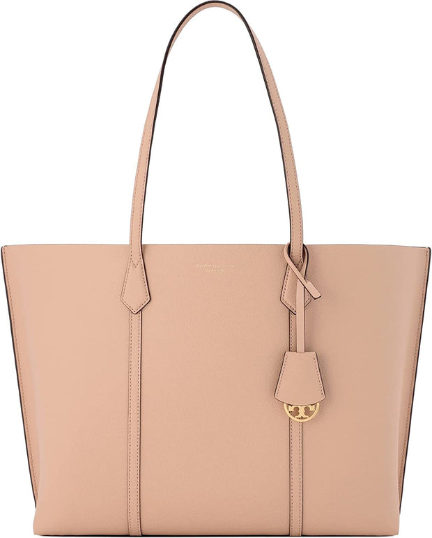 Tory Burch Women's Devon Sand Pebbled Leather Perry Large Trtiple Comp –  Bluefly