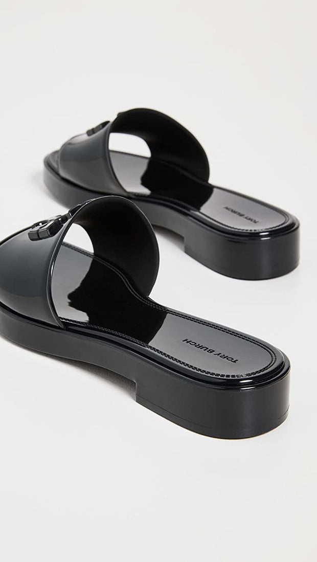 Tory Burch Women's Eleanor Jelly Slides, Perfect Black – Bluefly