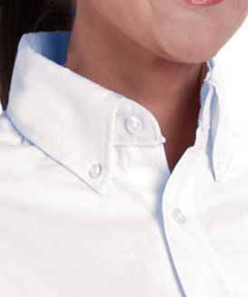 womens oxford button down collar shirts