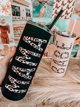 Leopard Mama Stainless Steel Tumbler