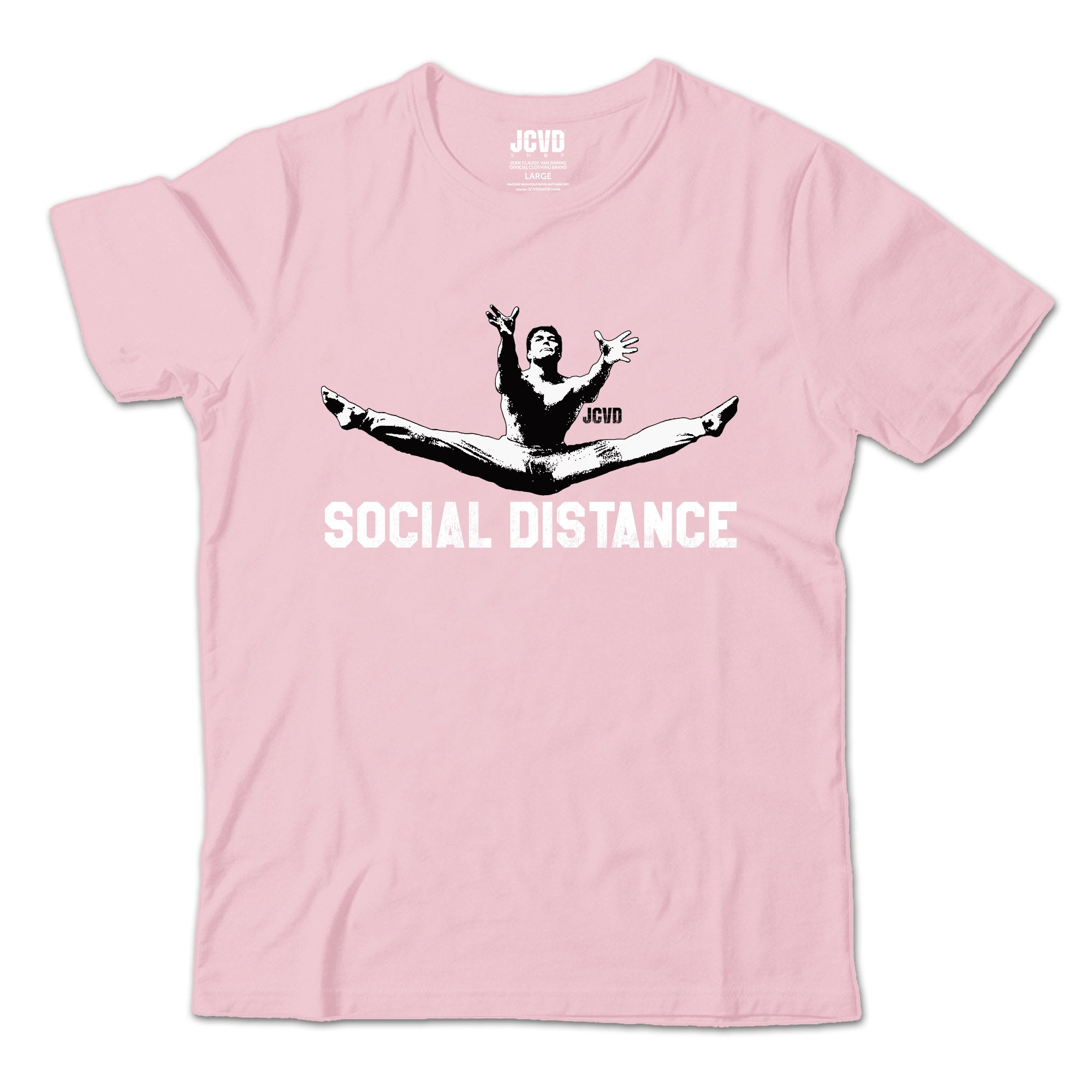 JCVD Social Distance Pink Tee | JCVD Shop