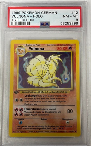 PSA 9 MINT - Zapdos 16/102 1st Edition German Base Set Pokemon Holo