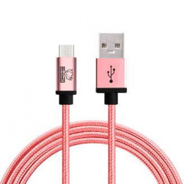 RHINO USB TYPE C MALE TO USB TYPE A-1 METER-PINK PARACORD