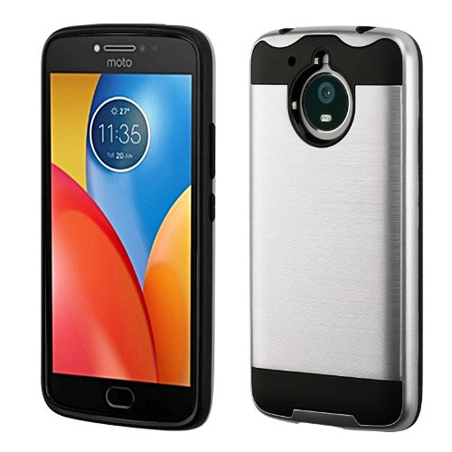 ASMYNA Silver/Black Brushed Hybrid Protector Cover  for XT1773 (Moto E4 Plus)