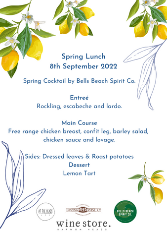 Spring Lunch Menu