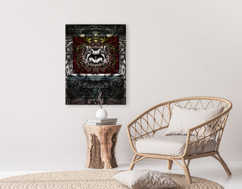 The Dreams of Good and Evil Collectors poster hanging on a white wall