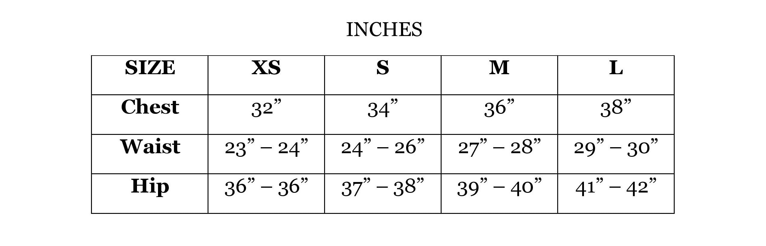 Good hYOUman Size Guide – The Details Boutique