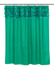 Jasmine Fabric Shower Curtain, Emerald