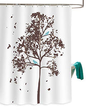 FAMILYDECOR Family Decor Tree Polyester Fabric Shower Curtain Blue Bird Print Bathroom Shower Curtain 72