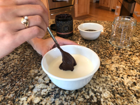 Combine Almond Milk with Chocolate Sunflower Spread