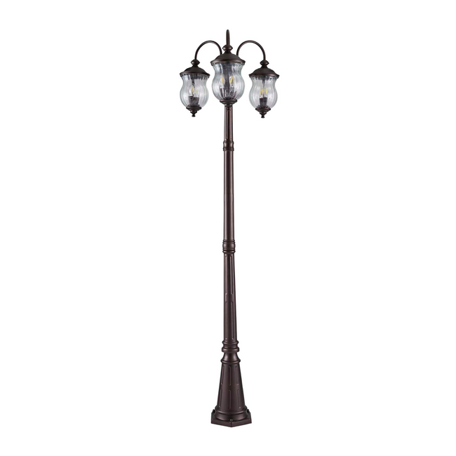 Lamp Post 7 Ft Waterproof Street Light Three Head Bronze Noma Us