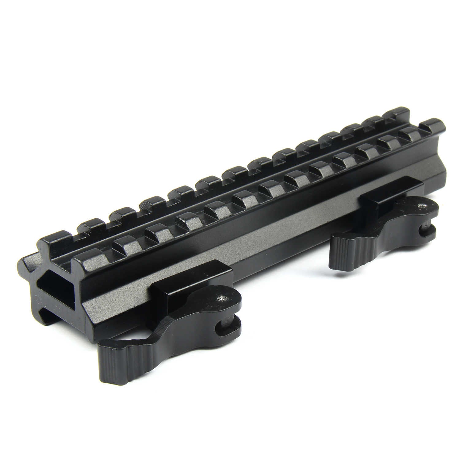 Quick Release 14 Slot Double Dual See Through Riser Picatinny Rail Mou ...